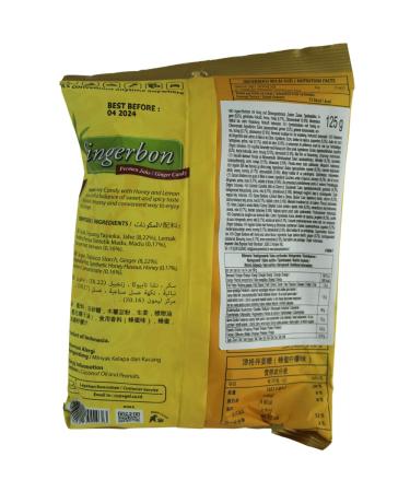 GINGERBON Ginger Honey Lemon Bonbons - 125g (Pack of 2) | Buy Internationally - Natural Candy for Wellness - Buy Online on GoSupps.com