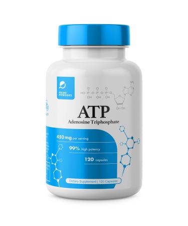 ATP Capsules - 120 Capsules - Adenosine Triphosphate Disodium - 400mg per Serving - Boost Energy Endurance Stamina