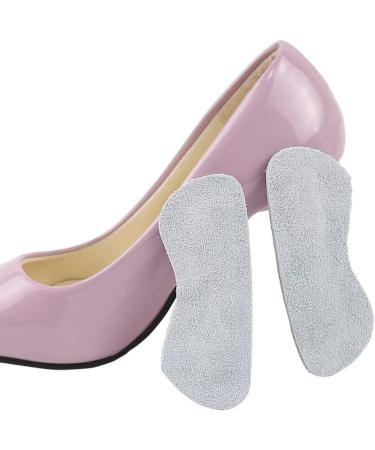 Healifty Women's High Heel Pads - Silicone Gel Insoles & Leather Heel Grips for Comfort and Support (Grey) - 4 Pairs - Buy Online on GoSupps.com