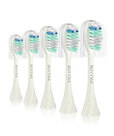 Toothbrush Replacement Heads Compatible with Philips One Sonicare Toothbrushs | for HY1100 and HY1200 Snow White 5 Pack