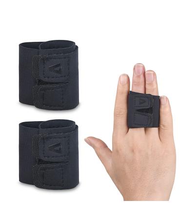 Ruisenda 2 Pieces Buddy Finger Splint Finger Support Brace Adjustable Trigger Finger Splint Finger Splint Wraps for Arthritis Pain Relief Sport Injury M