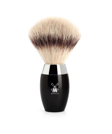 M hle shaving brush Kosmo precious resin black silver tip