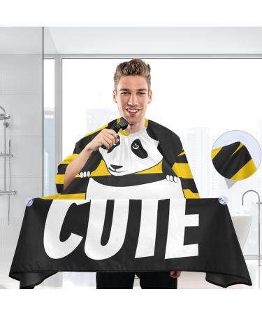 Waterproof Barber Cape - Cute Funny Panda & Cheetah Haircut Bib for Men | Unisex Hair Cutting Cape | Best Quality & Stylish Hair Salon Accessories - Buy Online on GoSupps.com