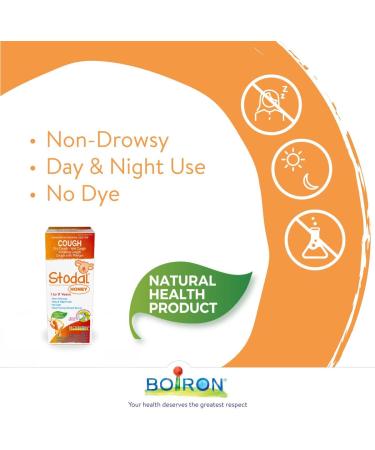 Boiron Stodal honey cough syrup pack of 2 boxes used for dry or wet cough irritating cough or cough with phlegm. From 1 to 11 years old. 2x200ml. - Buy Online on GoSupps.com
