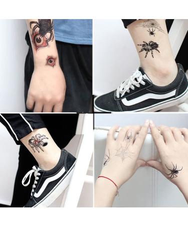 Ooopsiun 3D Halloween Spider Tattoos for Kids - 12 Sheets Halloween Spider Web Tattoos for Cosplay - Buy Online on GoSupps.com