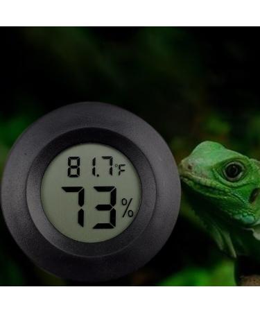 OMEM 2 Pack Digital Reptile Thermometer Switchable Celsius Fahrenheit Lizard Spider Tortoise Terrarium Tank Hygrometer (Black) - Buy Online on GoSupps.com