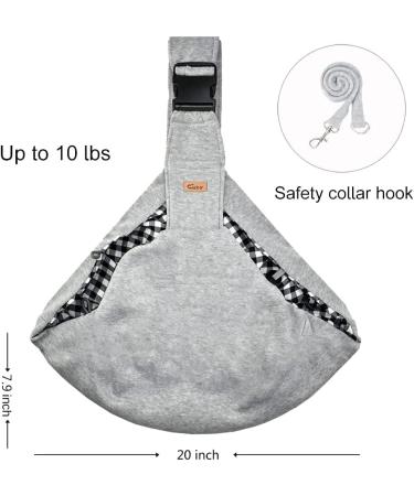 Cuby Adjustable Pet Carrier Sling for Dogs & Cats - Travel Shoulder Bag with Buckles (Light Gray) - Buy Online on GoSupps.com
