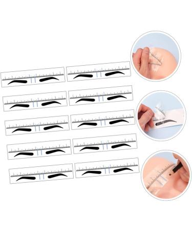 Hemoton 10pcs Tools Eyebrow Ruler Eyebrow Shaping Stencil Transparent Ruler Shape Mold Make up Guide Ruler - Buy Online on GoSupps.com