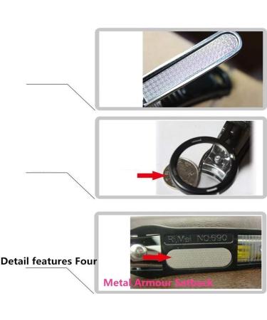 Mini Magnifying Glass Handheld Portable High DefinitionNail Clamp Nail Knife Anti Clip Meat Safety Scissors Maps Crafts Magnifier Black Good Times - Buy Online on GoSupps.com