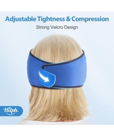 Hilph Migraine Cooling Pad Mask | Reusable Headache Relief Cap | Cold-Warm Compress for Migraines & Headaches | Blue - Buy Online on GoSupps.com