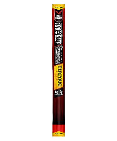 Jack Link's Beef Sticks, Teriyaki, 1 Count - Protein Snack, Meat Stick with 6g of Protein, Made with Premium Beef, No Added MSG, 0.92 Ounce