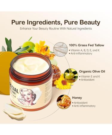  HONGECB Talg organic skincare beef sebum sebum cream beef tallow beef tallow cream beef tallow cream beef balm face and body skincare whipped cream - Buy Online on GoSupps.com