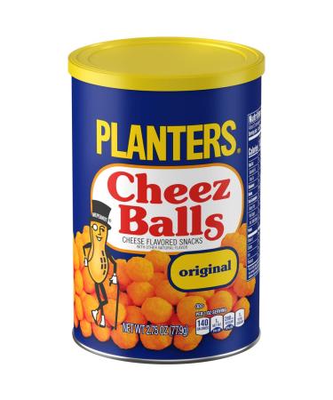 Planters Original Cheez Balls Cheese Flavored Snacks, 2.75 Ounce (Pack of 12) Original (Pack of 12)