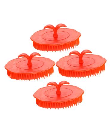 WOONEKY 4 piece Massage Shampoo brush head massage device for hair headwear hair washer for washing hair scalp massage gear hair scalp massage device hair care