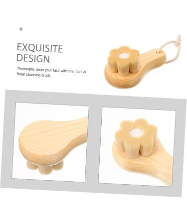 PLAFOPE Facial Wash Brush with Wooden Handle Face Sponges for Cleansing Face Brush Facial Brush Facial Exfoliator Face Wash Brush Cleansing Brush Skin Care Tools Face Exfoliator - Buy Online on GoSupps.com