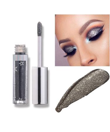 Allbesta Long Lasting Shiny Glitter Shimmer Liquid Eyeshadow Pen Waterproof Metallic Pigments Makeup #108 Midnight1