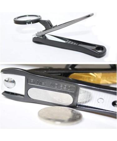 Mini Magnifying Glass Handheld Portable High DefinitionNail Clamp Nail Knife Anti Clip Meat Safety Scissors Maps Crafts Magnifier Black Good Times - Buy Online on GoSupps.com