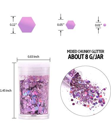 Estanoite 36 Colors Chunky and Fine Glitter Mix - Iridescent Cosmetic Glitter for Face, Body, Eyes, Nails, and DIY Projects - Buy Online on GoSupps.com