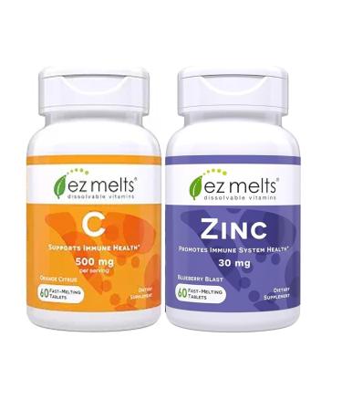 EZ Melts Vitamin C and Zinc Bundle Sugar Free 1-2 Months Supply