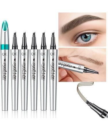 Eyebrow Pencil - Long Lasting Waterproof Long Lasting Fork Tip Tattoo Eyebrow Pen for Natural Hair to Defined Brows (Black) - Buy Online on GoSupps.com