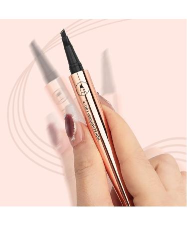 Eyebrow Pencil Eyebrow Pen with 4-Fork Tip Precise Brush Creates Natural Looking Brows Eye Brow Pencils for Women (Grey) - Buy Online on GoSupps.com