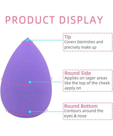 Dolovemk 6PCS Mini Beauty Sponge Blenders Set - Latex-Free, Cheap, Flawless Coverage for Liquid Foundation - 6 Color Makeup Sponges 1.4IN(Dry)/1.6IN(Wet) - Buy Online on GoSupps.com
