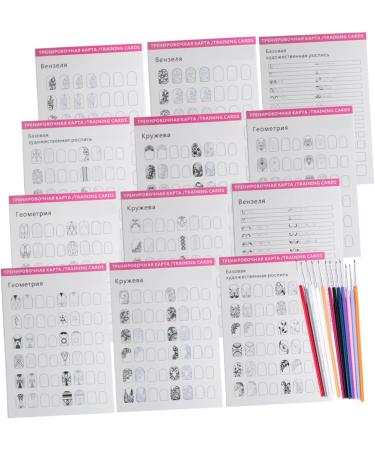 Beavorty 5 Sets Manicure Exercise Book Nail Practice Book Manicure Practice Liner Pens Nail Supplies Kit Nail Art Liner Brushes Nail Art Kit Nail Art Practice Manicure Tool Line Pen Paper - Buy Online on GoSupps.com