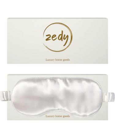ZEDY 100% Silk Sleep Mask - Luxury Adjustable Eye Mask for Travel & Yoga - Soft Zero Pressure Comfort (Off White - Buy Online on GoSupps.com