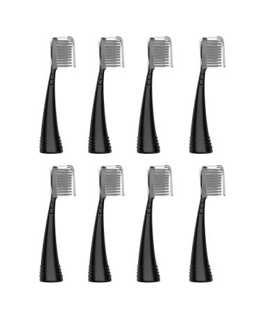 2022 New Upgraded Replacement Toothbrush Heads for Burst (Charcoal Bristles, 8 Count, Black, with Covers) Black(8 Count)