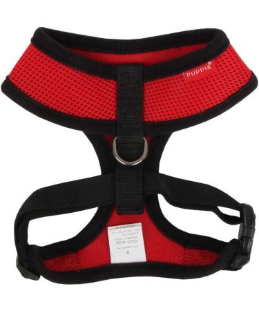 Puppia Soft Dog Harness, Breathable Mesh, Adjustable Chest Belt, Red - Size M (Neck 12, Chest 16-22) - Buy Online on GoSupps.com