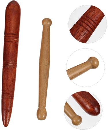 Gleavi Wooden Acupuncture Rod (2x3pcs) | Foot Massage Roller & Body Massager | Wood Massage Device for Pain Relief & Wellness - Buy Online on GoSupps.com
