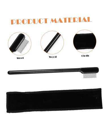Didiseaon Eyelash Comb Brush Tool Set | 5 Sets Metal Mascara & Eyebrow Comb for Perfect Makeup | Black Lash & Wooden Handle Cosmetics - Buy Online on GoSupps.com