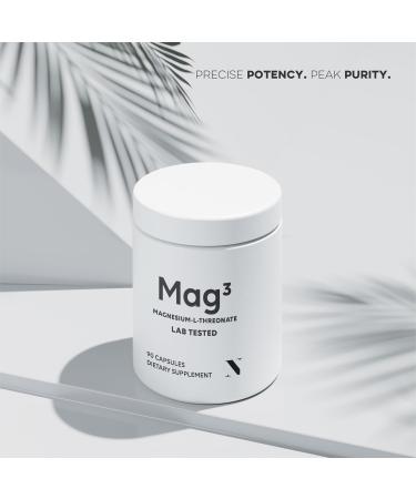 Mag3 Magnesium L Threonate 2000mg Per Serving 30 Servings of Pharmaceutical Grade Non-GMO Soy Free Gluten Free Vegetarian Capsules - Supplement for Brain & Joint 90 Count (Pack of 1) - Buy Online on GoSupps.com