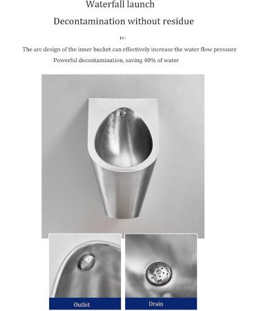 Inodoro moderno de Acero inoxidable 304 para ba o inodoro p blico de drenaje por inducci n de pared con inodoro Vertical peque o adecuado para familias hoteles y escuelas - Buy Online on GoSupps.com