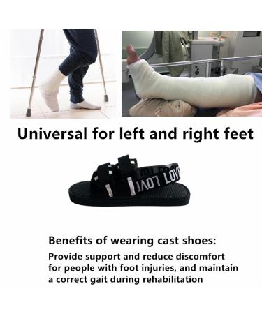 Post Op Shoe with Waterproof Cast Cover | Adjustable 2-in-1 Design | Unisex Black XL - Buy Online on GoSupps.com