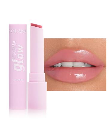Glow Lip Balm Lip Gloss Plumping Moisturizing Lip Balm Hydrating Lip Mask Lip Treatment Moisture Nourishing Lips Care Shiny Glossy Lip Balm Vegan Tinted Lip Balm Chapstick For Dry Cracked Lips (01#)