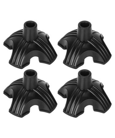 Tovmekdjn Non-Slip Four-Base Cane Tip Self-Standing Four-Base for Cane Four-Legged Cane Foot Cover 4 PCS