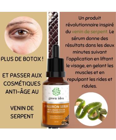 Green idea - Hyaluronic acid serum with snake venom care for mature skin with high lifting effect - Botox effect - Anti-aging - Anti-wrinkle 25 ml - Buy Online on GoSupps.com