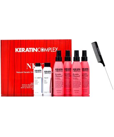 Keratin Complex The Original NKST Natural Keratin Smoothing Treatment (w/ SLEEKSHOP Steel Pin Rat Tail Comb) (TRY ME KIT)