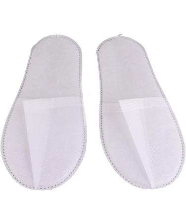Buy Oukens Disposable White Slippers - 50 Pairs of Unisex Slip-Resistant House Shoes for Travel & Home Use - Medium Size 3mm Non-Woven Fabric - Buy Online on GoSupps.com