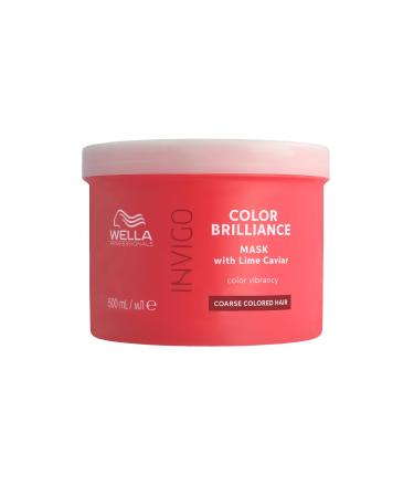 Wella Professionals Invigo Color Brilliance Mask Coarse - Professional hair mask for thick colored hair - color -protecting hair treatment with vitamin E and antioxidants - 500 ml hair mask 500ml - Buy Online on GoSupps.com