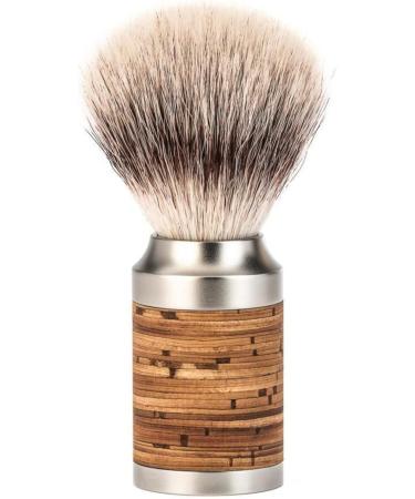 M HLE Rocca Shaving Set - Silvertip Fibre Brush & Safety Razor - Stainless Steel & Birch Bark - Vegan Friendly - Buy Online on GoSupps.com