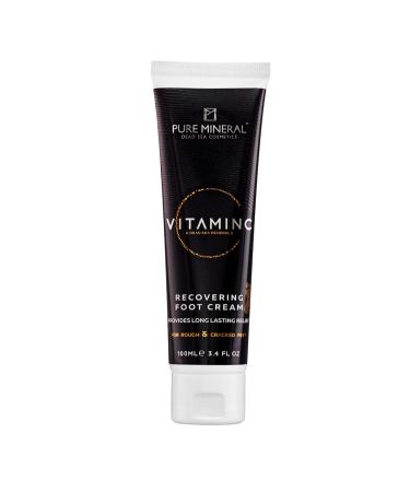 Pure Mineral - Vitamin C Repair Foot Cream - Dead Sea Minerals, Intense Hydration, Crack Prevention - Free from Silicones, Sulfates, Parabens - 100 ml
