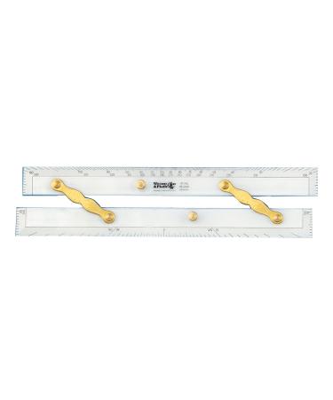 Weems & Plath Marine Navigation Parallel Ruler (Brass Arms, 15-Inch)