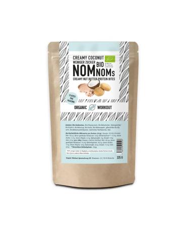 Creamy Coconut Nomnoms |Creamy nutmus protein-bites-organic vegan with organic erythrite-protein bar-alternative creamy coconut 225 g (1 Pack)