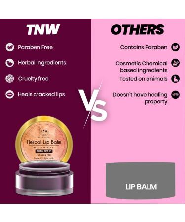 Herbal Beetroot Lip Balm - Nourishing & Hydrating for Dry Chapped Lips | Cocoa Butter & Shea Butter | Paraben-Free - 5 gm - Buy Online on GoSupps.com