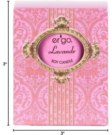 Ergo Soy Candle Paris Collection - Hand Poured Natural Vegan Lavande Scented Candle - 7 oz International Shipping - Buy Online on GoSupps.com