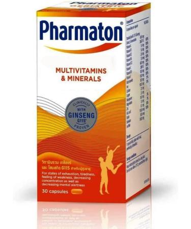 Pharmaton Ginseng Extract G115 - 30 Capsules | Swiss Quality Formula, Clinically Proven - Buy Online on GoSupps.com