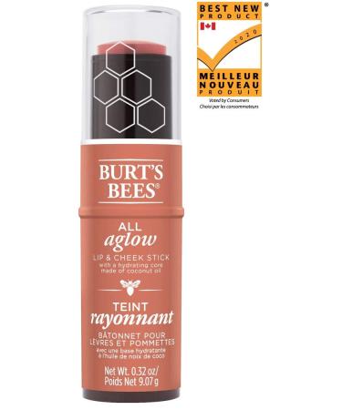 Burt's Bees Peach Pond All Aglow Lip & Cheek Stick 0.32 OZ - Natural Peachy Glow for Lips and Cheeks - Buy Online on GoSupps.com