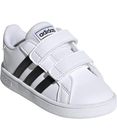 adidas Grand Court Tennis Shoe Toddler 6 Toddler - White/Black/White - Buy Online on GoSupps.com